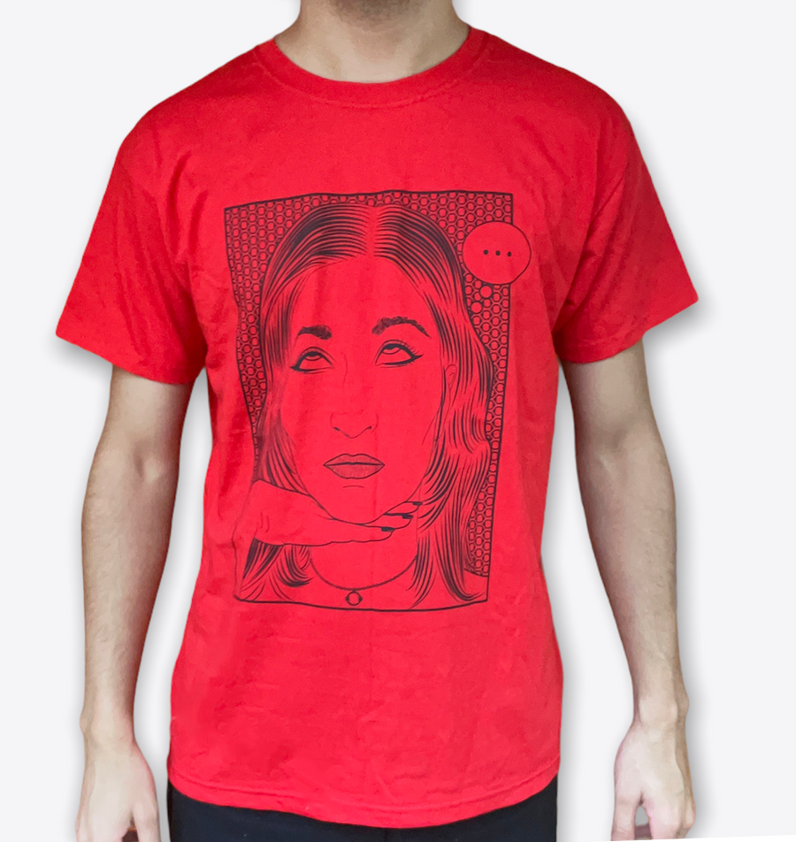 Eye Roll Graphic T-shirt - Red